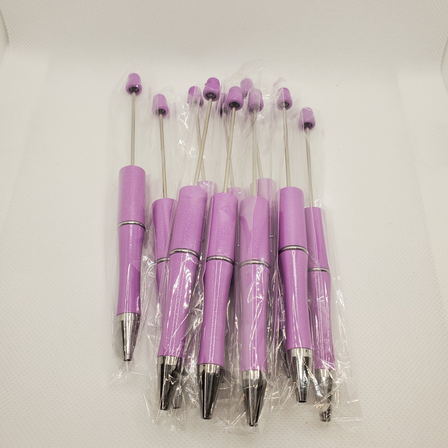 Light Purple Glitter Beadable Pens