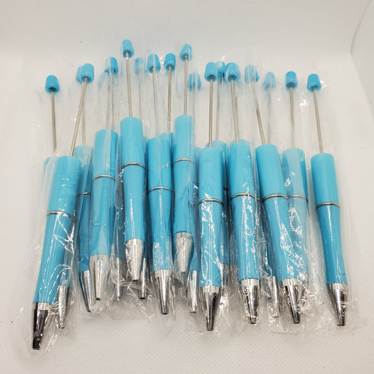 Bright Blue Beadable Pens