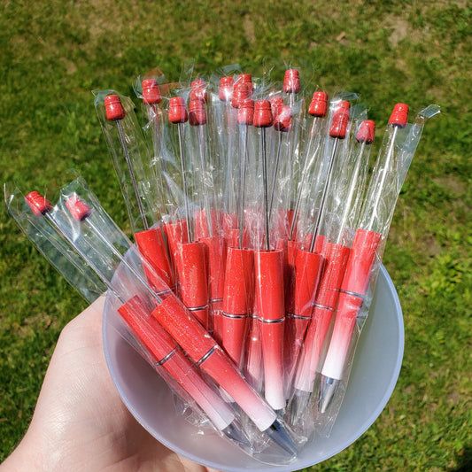 Red Berry Ombre Beadable Pens