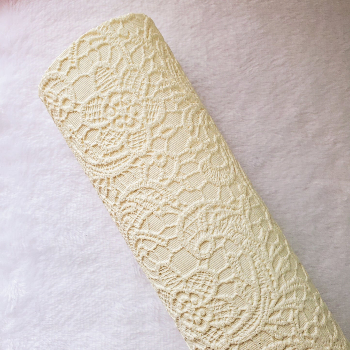 White Butter Lace Faux Leather